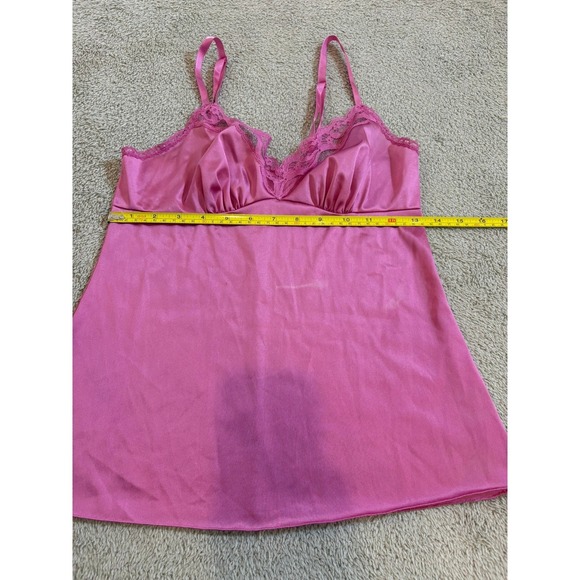 Vanity Fair Vintage Lace Trim Cami Top Women's Size 32 Purple Nylon Y2K Babydoll - Picture 4 of 12